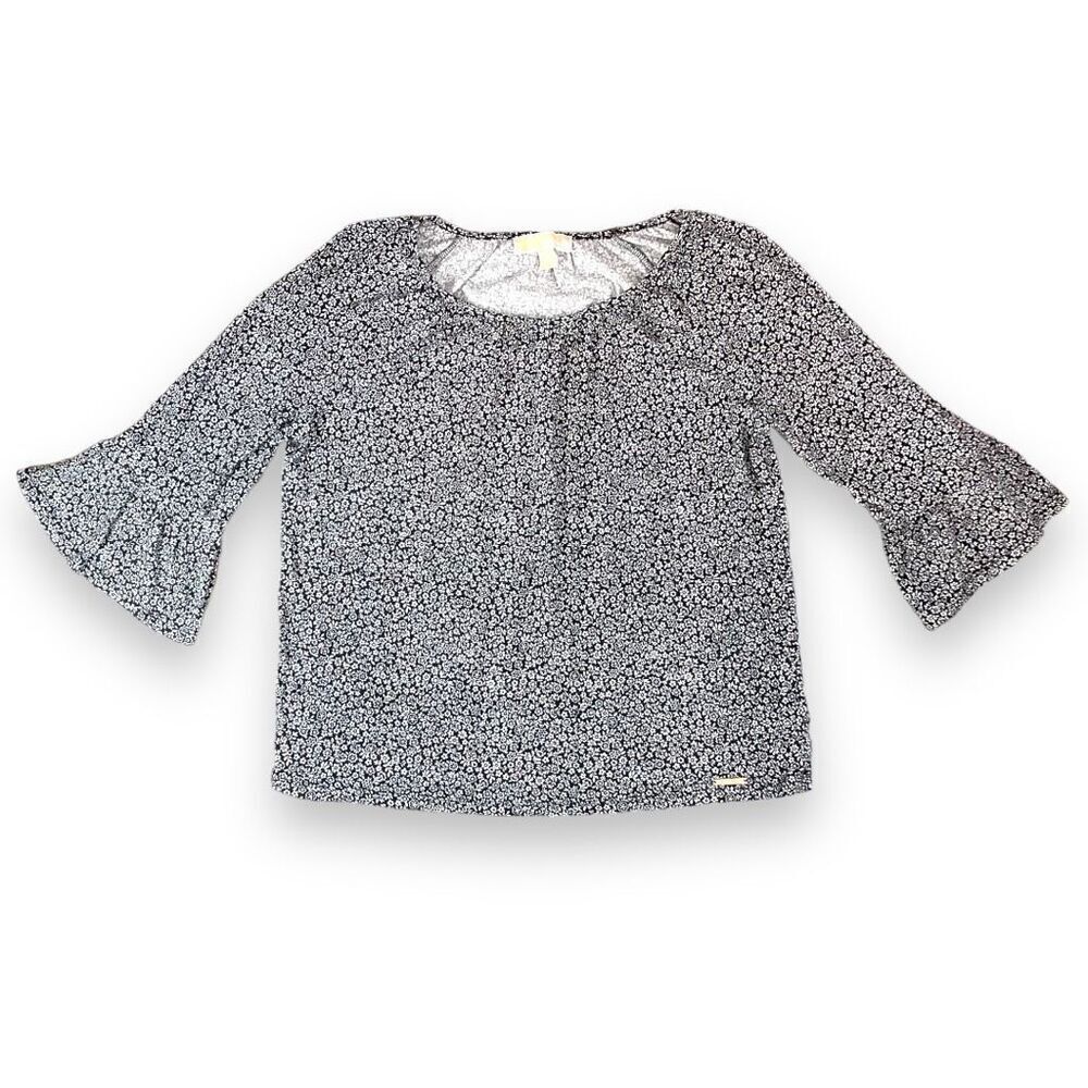 MICHAEL Michael Kors Floral Bell Sleeve Top Sz M